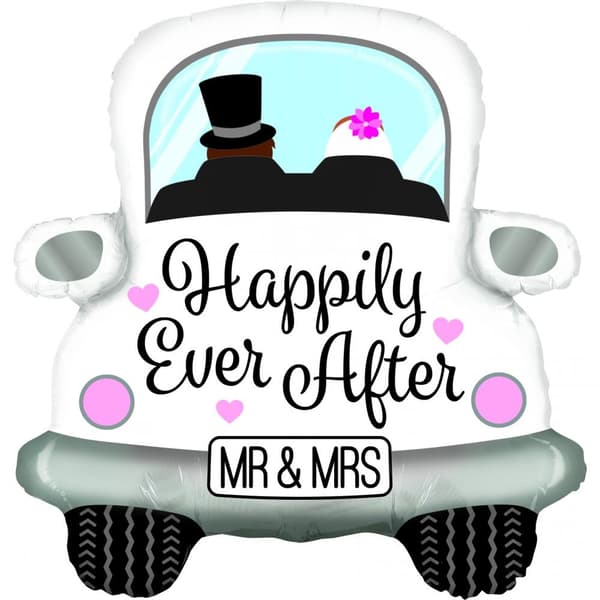Folieballong "Happily Ever After" Bil 79cm