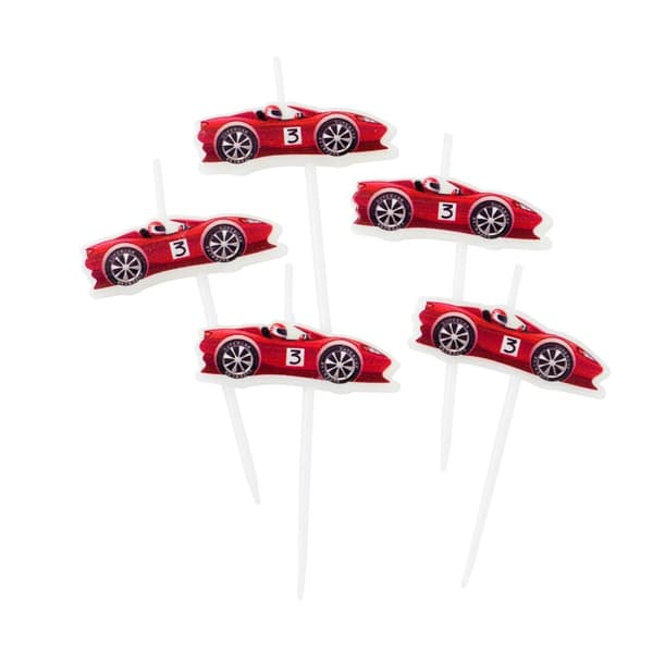 Tårtljus bilar 5-pack