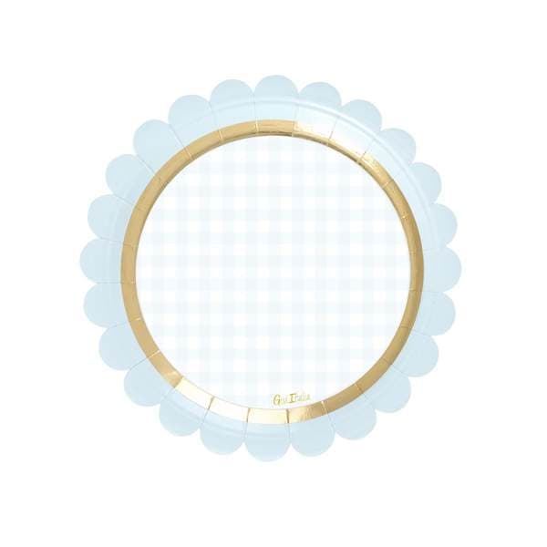 Papperstallrik Baby Ljusblå 18cm 8-pack
