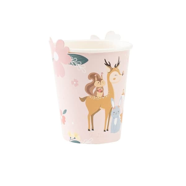 Pappersmugg Skogens djur 250ml 8-pack