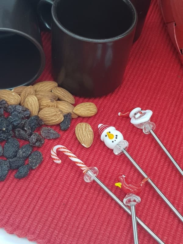 Drinkpinnar Julmotiv 4-set