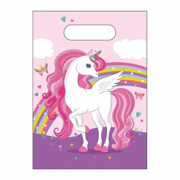 Godispåse Unicorn Regnbåge 6-pack