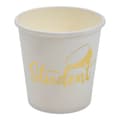 Miniatyrbild 1 av 2: Pappersmugg "Student" Vit / Guld 8-pack
