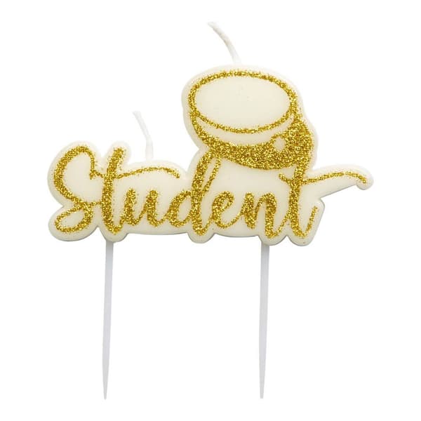 Tårtljus "Student" Guldfärg