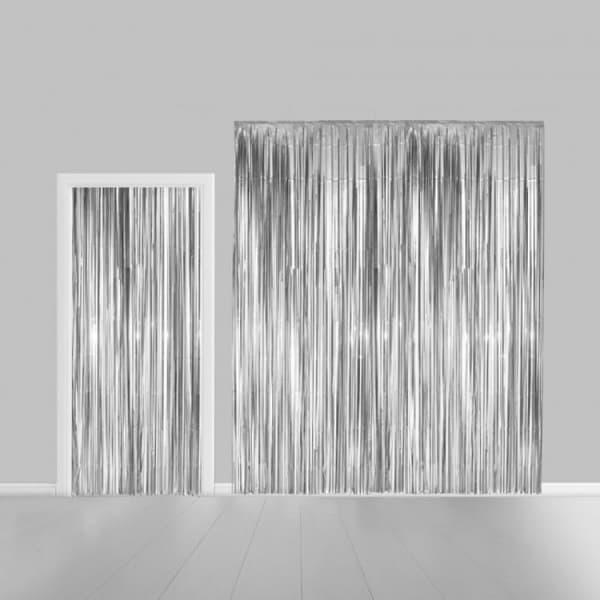 Dørgardin folie sølv 240 x 100 cm