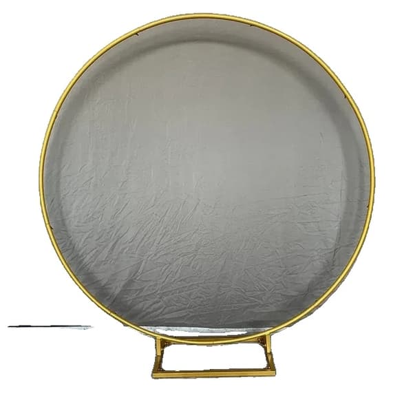 Metal Bue Baggrundsstøtte, Cirkulært Design, Multi-anledning Brug, 2,5m (98 tommer), Guld