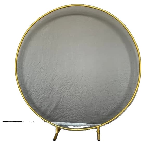 Metal Bue Baggrundsstøtte, Cirkulært Design, Multi-anledning Brug, 2,5m (98 tommer), Guld