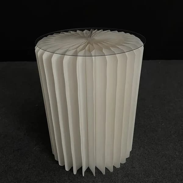 Bröllopsrekvisita, Cylinderdesign, Hopfällbar Ställning, 100cm(38,6 tum) vit