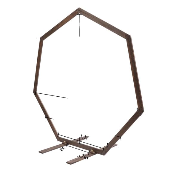 Træbryllupsbue Baggrund, Retro Design, Holdbar Konstruktion,L, Hexagon 7,6 fod