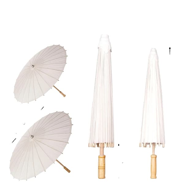 Papir Parasol Paraply, Miljøvenligt Håndværksmateriale, Perfekt til Bryllupper og Fester,10 stk. Blandet