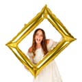 Miniatyrbild 3 av 3: Uppblåsbar Fotoram Folieballong Ram i Guld - Perfekt för Selfies och Festliga Tillfällen