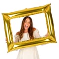 Miniatyrbild 2 av 3: Uppblåsbar Fotoram Folieballong Ram i Guld - Perfekt för Selfies och Festliga Tillfällen