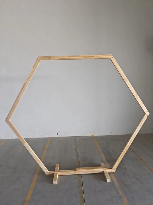 Hexagon Bryllupsbue, Rustik Design, Nem Samling,L, Træ