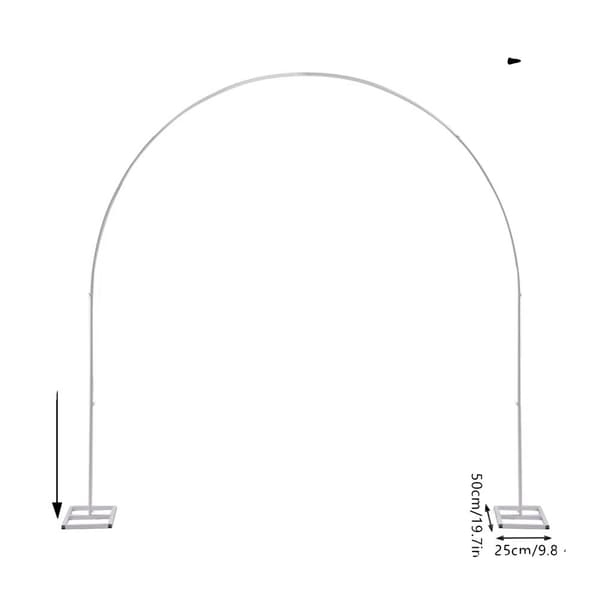 Metallbröllopsbåge, Guld/Vit färgalternativ, Robust konstruktion,Vit, 2,3x2,3 meter
