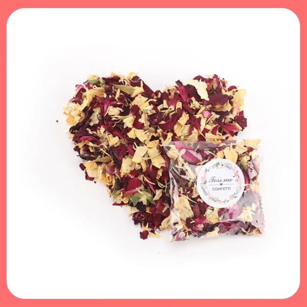 Naturlig Bryllups Konfetti, 100% Nedbrydelig, Perfekt til Bryllupsreceptioner,Stil C-120Pcs