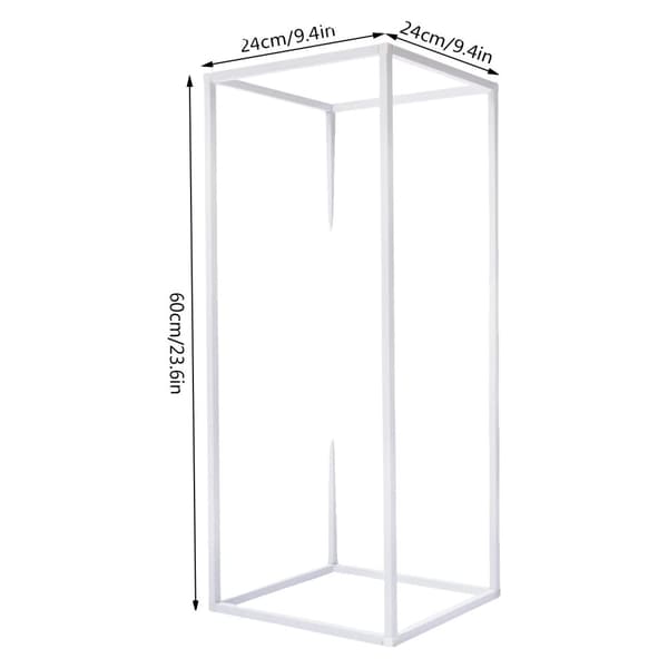 Blomsterstandssæt, rektangulært design, holdbar konstruktion i kulstofstål,HVID, M