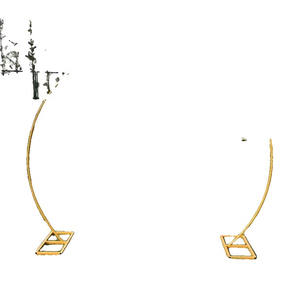 Metal Rund Ballonbue, Nem Installation, Alsidige Anledninger,2x2.4m, Guld