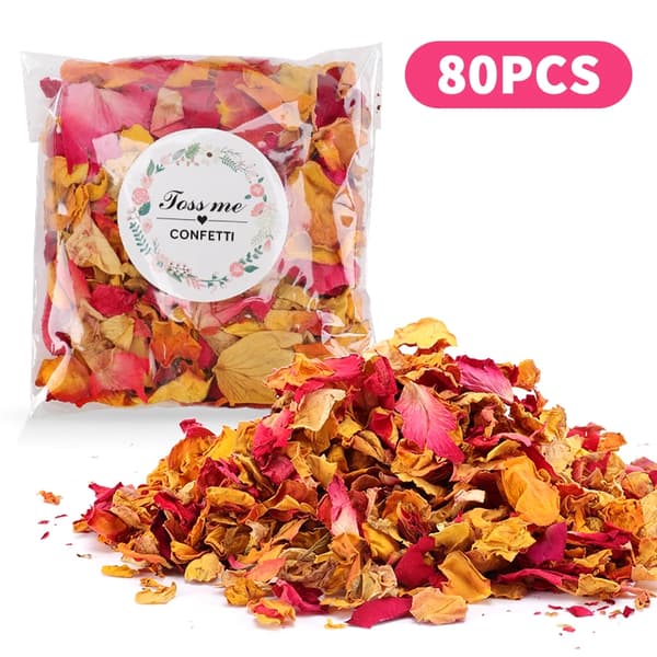 Nedbrytbar Bröllopskonfetti, Fräsch Rosdoft, Mångsidig för Firanden,80Pack