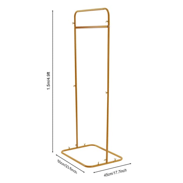 Fritstående skiltestativ, metal, 1,5 m højt, maksimal belastning 6 kg,Guld, L