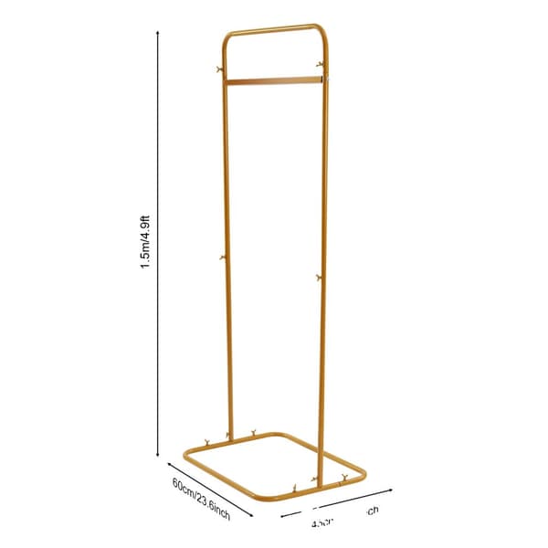Fritstående skiltestativ, metal, 1,5 m højt, maksimal belastning 6 kg,Guld, L