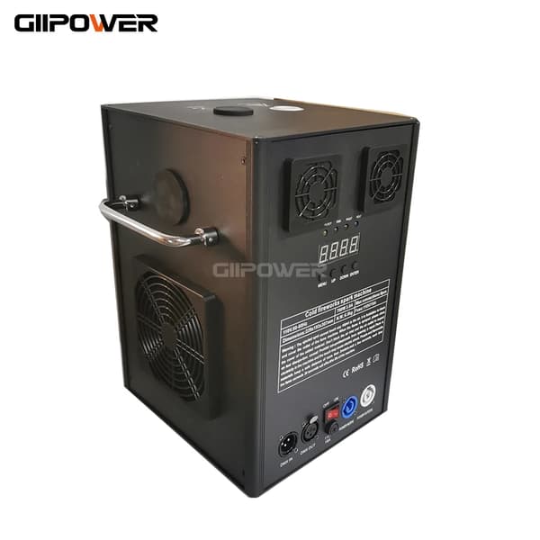 Kylmä kipinäkone, 700W teho, DMX-ohjaus,1 Koneet, 600W