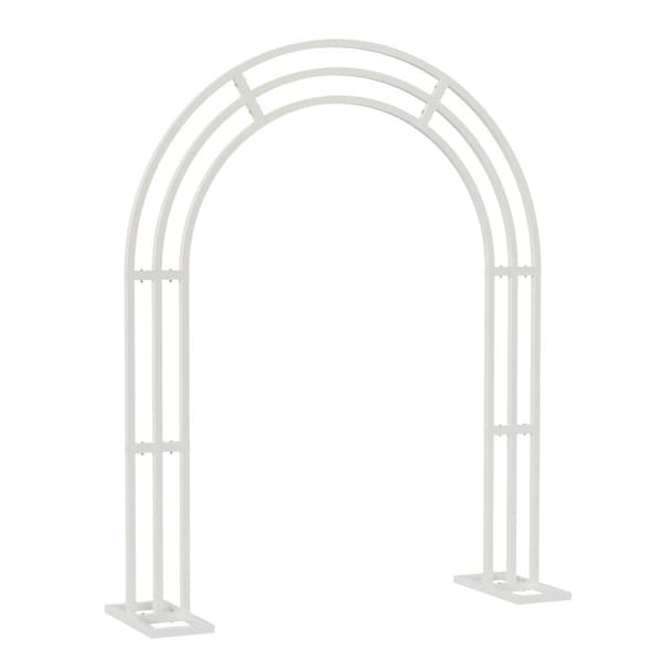 Bryllupsbue Stativ, Metal Konstruktion, 200x260cm Størrelse,HVID, 200x60x260cm
