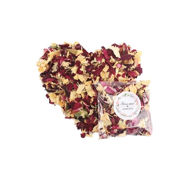 Naturligt Bröllopskonfetti, 100% Nedbrytbart, Perfekt för Brudduschar,Stil C-120Pcs