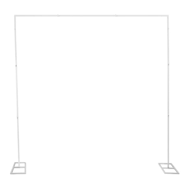 Backdrop Ställning, 2,4m x 2,4m, Järnmaterial, Fyrkantig Form,VIT, L
