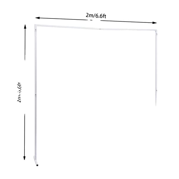 Bröllopsbåge Ställning, 2m x 2m, Vit, Fristående,L, Vit 2m x 2m