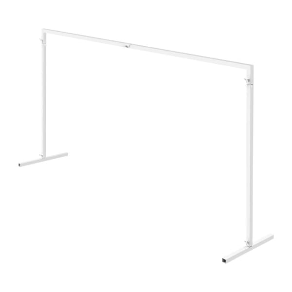 Bryllupsballonbueholder, justerbar højde 3,5 ft til 6,6 ft, robust jernkonstruktion,XL, HVID