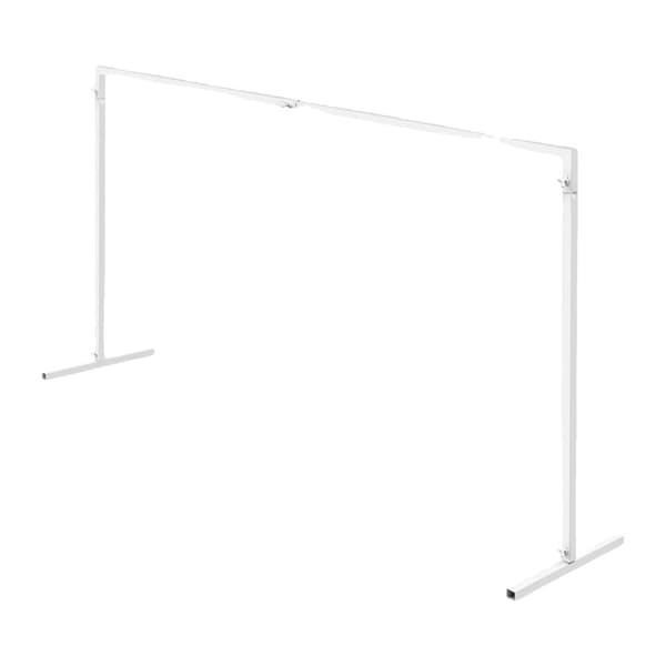 Bryllupsballonbueholder, justerbar højde 3,5 ft til 6,6 ft, robust jernkonstruktion,XL, HVID