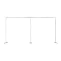 Miniatyrbillede 2 af 2: Bryllupsbue Baggrundsstativ, Robust Metalramme, 6m x 3m Størrelse,6m 20ft, Sølv