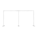 Miniatyrbillede 1 af 2: Bryllupsbue Baggrundsstativ, Robust Metalramme, 6m x 3m Størrelse,6m 20ft, Sølv