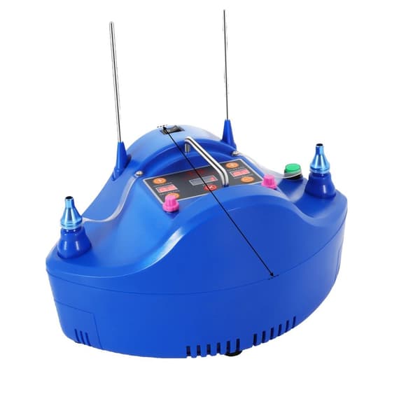 Elektrisk Ballongblåsare, 1200W Effekt, Dubbel Uppblåsningsportar,Blå
