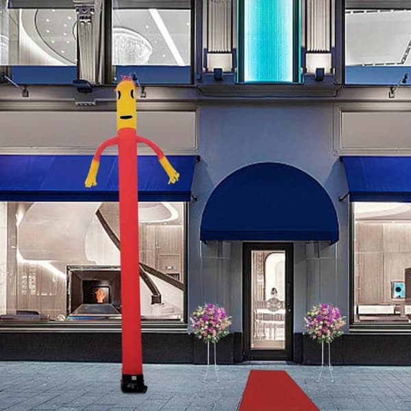 Inflatable Advertising Air Wind Dancer, 20FT Storlek, Anpassningsbar Design,Röd