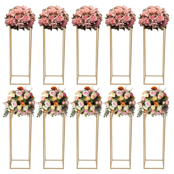 Blomsterställ, Modern Stil, Rektangulär Form,Guld, L