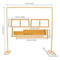 Miniatyrbillede 2 af 2: Bryllupsbaggrundsstativ, 2,4m x 2,4m størrelse, guld farve, moderne firkantet design,6.7ft, SOM VIST