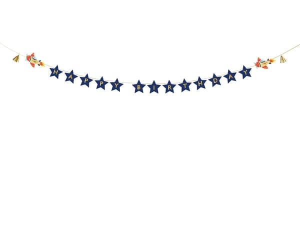Tillykke med fødselsdagen Flyvebanner, 2,5 m, blandet