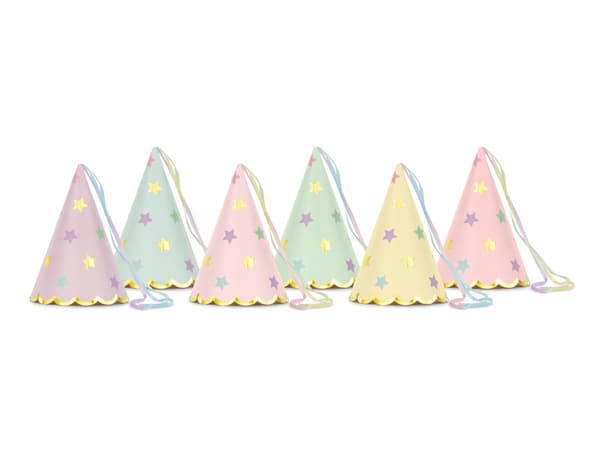 Stjernehatte, blandet, 14,5 cm (1 æske / 50 pakker) (1 pakke / 6 stk.)