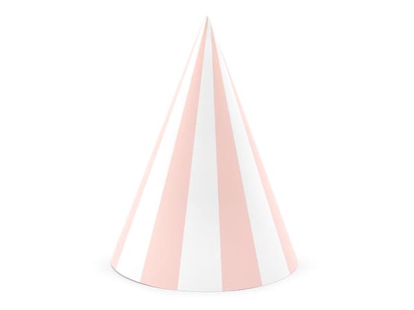 Hatut - Raidat, vaaleanpunainen, 16 cm (1 pkt / 40 pakkausta) (1 pkt / 6 kpl)