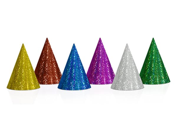 Holografiske hætter, mix, 16 cm (1 pakke / 20 stk.)