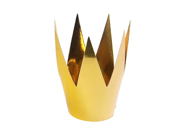 Festkroner, guld, 5,5 cm (1 karton / 50 pakker) (1 pakke / 3 stk.)