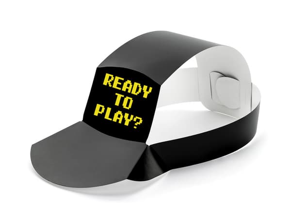 Gamerkasketter, 38,5x18,5 cm, sorte (1 pakke / 6 stk.)
