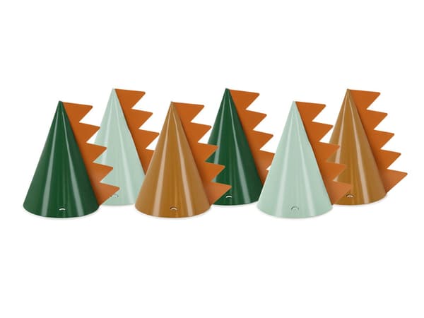 Dinosaurhatte, 14 cm, mix (1 æske / 50 pakker) (1 pakke / 6 stk.)