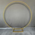 Miniatyrbillede 2 af 2: Bryllup Metal Circle Arch Kit, Baggrund Dekoration, Ballon Arch Kit, 2m (78,7in), Guld-Kvadratisk base