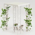 Miniatyrbillede 2 af 2: Bryllup Chuppah til bryllup, mælkehvid, holdbar metal konstruktion, alsidig dekoration,Mælkehvid, Ekstra ekstra stor
