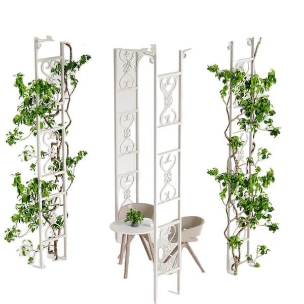 Bryllup Chuppah til bryllup, mælkehvid, holdbar metal konstruktion, alsidig dekoration,Mælkehvid, Ekstra ekstra stor