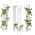 Miniatyrbillede 1 af 2: Bryllup Chuppah til bryllup, mælkehvid, holdbar metal konstruktion, alsidig dekoration,Mælkehvid, Ekstra ekstra stor