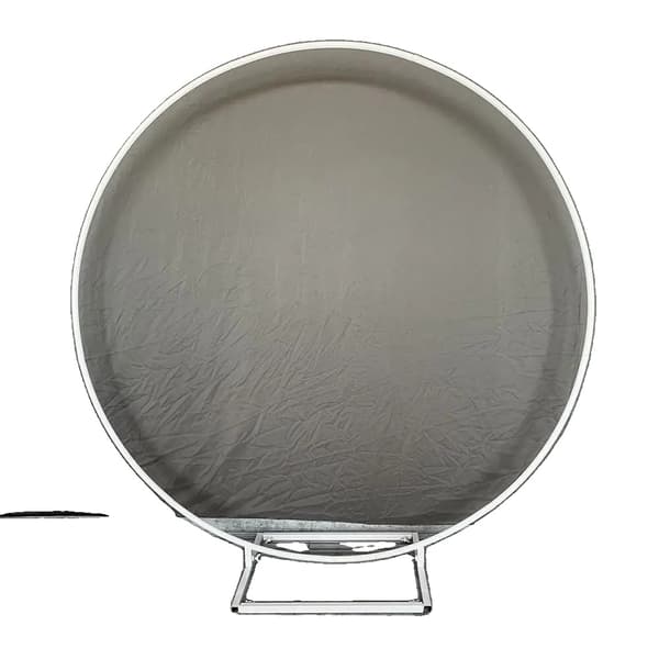 Metal Cirkel Arch Baggrund Stativ, Justerbar Højde, Allround Brug, 1,5m (59,1in), Hvid-Firkantet base