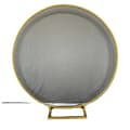 Miniatyrbild 1 av 2: Metallcirkelbåge Bakgrundsställning, Justerbar Höjd, Mångsidig Användning, 1,8m (70,8 tum), Guld-fyrkantig bas